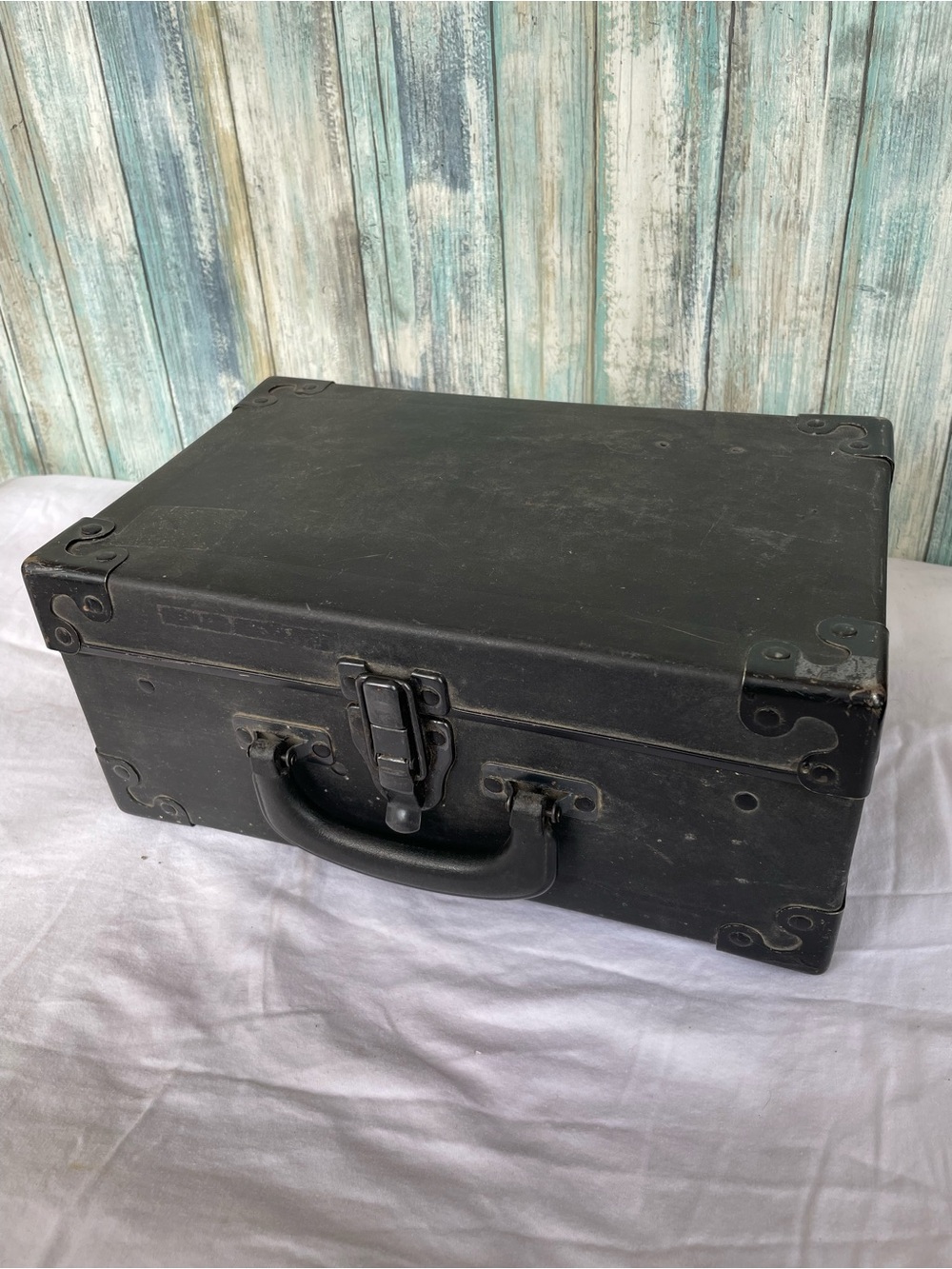 Cool Vintage 8.25”x12.75”x6” Black Storage Luggage Box Great Condition